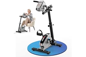 MOSUNY [Aktualisierte] Pedaltrainer, 2025 Neu Heimtrainer Senioren mit Widerstand & Geschwindigkeit, Elektrischer Pedaltrainer für Zuhause mit Doppelmotoren, Höhenverstellbar, 2-in-1 Arm und Beintrainer