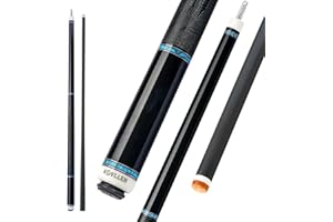 ‎KONLLEN KONLLEN Kohlefaser-Pool-Queue, handgefertigter Inlay-Queue (Inlay-Ring, Carbon-Technologie, Billard-Queue mit geringer Durchbiegung, Ebenholz-Hintern, 12,5 mm, 147 cm)