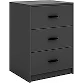 Vida Designs Grey Bedside Cabinet Chest Of Drawers, 3 Drawer With Metal Handles And Runners, Unique Anti-Bowing Drawer Support, Riano Bedroom - View #4