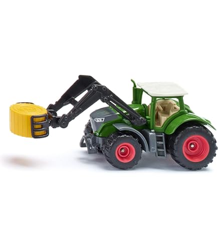Tractor Claas Axion Con Cargador Frontal Siku 1392, Modelo A Escala De Juguete En Verde, Para Niños