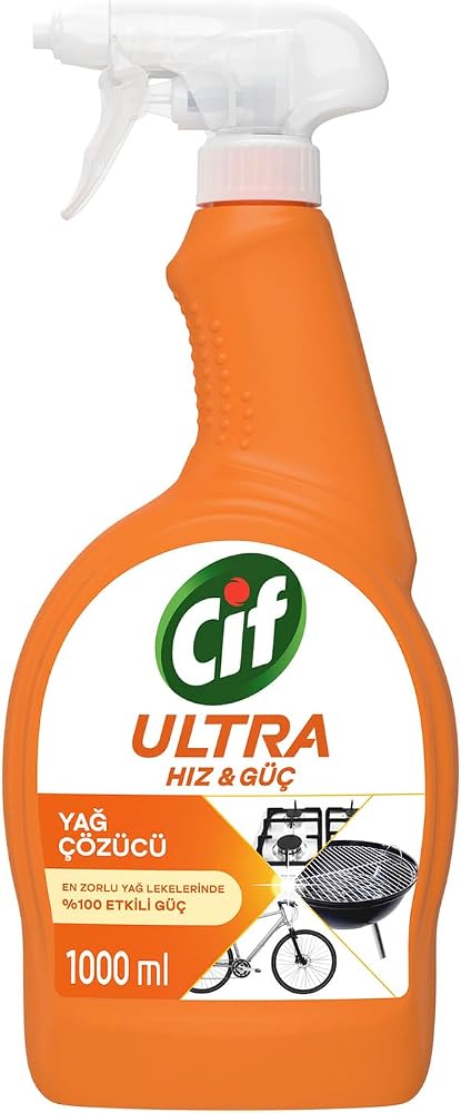 Cif Ultra Hız & Güç Yağ Çözücü Sprey Leke ve Kir Çıkarıcı 1000 ml