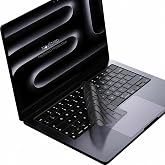 NovStrap Apple MacBook Pro 16 İn&ccedil; M4/M5 A3403 A3186 A3428 A3429 ile Uyumlu T&uuml;rk&ccedil;e Q Gri F&uuml;me Silikon Klavye Koruyucu Kılıf
