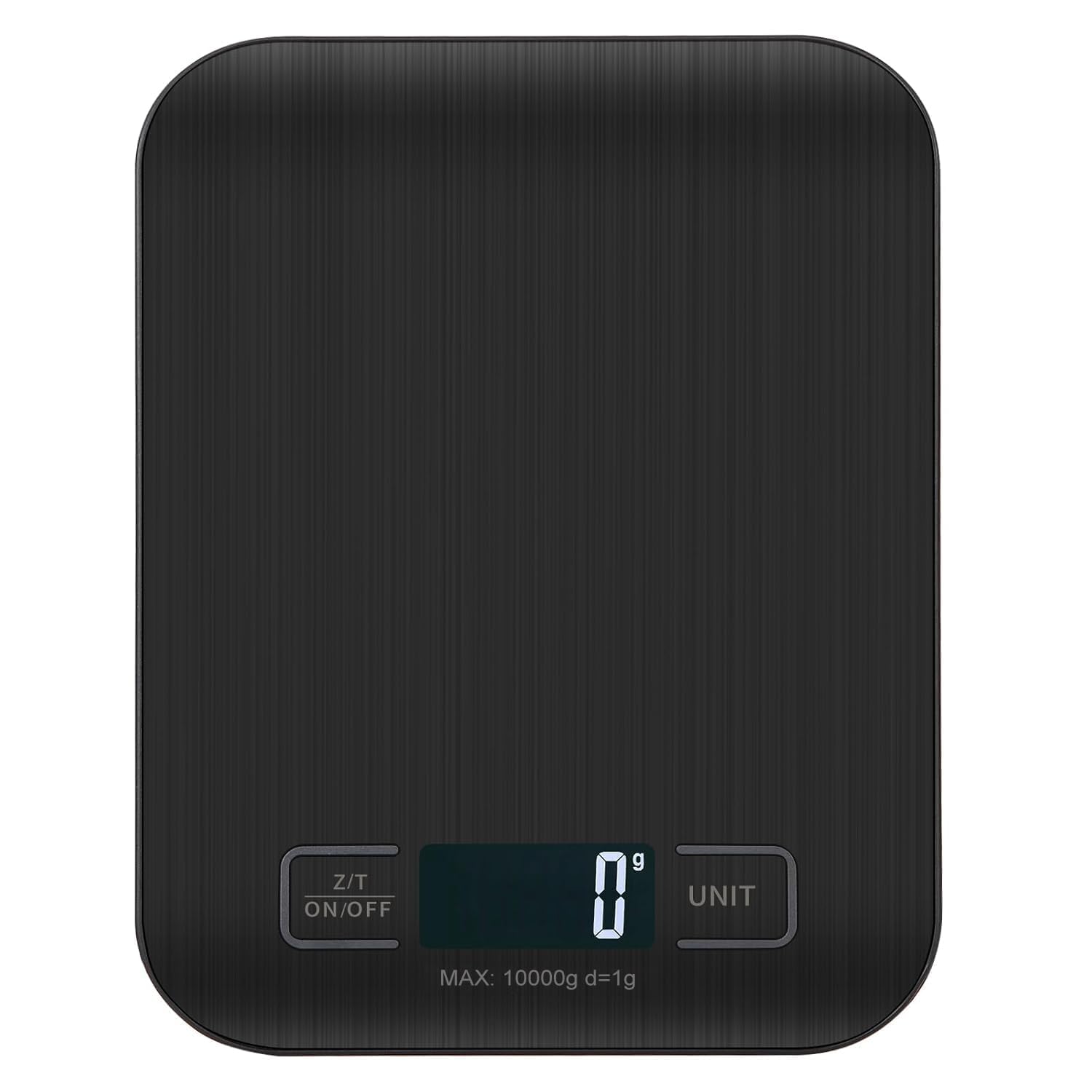 Bilancia Da Cucina Digitale, 10 kg, Bilancia Elettronica In Acciaio Inox, Elegante Bilancia Alimentare Ultra Sottile, Bilancia Elettronica Per Casa e Cucina Con Display Lcd, Funzione Tara（Nero）