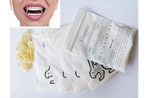 SMILEORTHO Ambra 3/16 Denti elastici dentali Spazio vuoto Elastici ortodontici 2,5 OZ Forza leggera (5 sacchetti = 500 pezzi)
