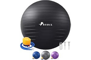 ROMIX Exercise Balls, 55cm, 65cm, 75cm Anti-burst Extra Thick Birthing Pregnancy & Fitness Swiss Gym Yoga Ball for Labour, Stability, Pilates & Balance Workout & Physical Therapy