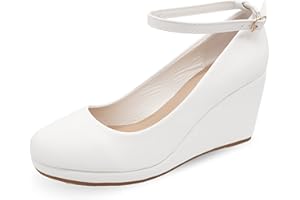 CucuFashion Wedge Shoes for Women - Comfortable Heels for Women, Stylish Womens Wedges, Ladies Wedge Shoes, Closed Toe Wedge, Wedges Shoes for Women, High Wedges, Wedge Court Shoes - UK Size 3-8