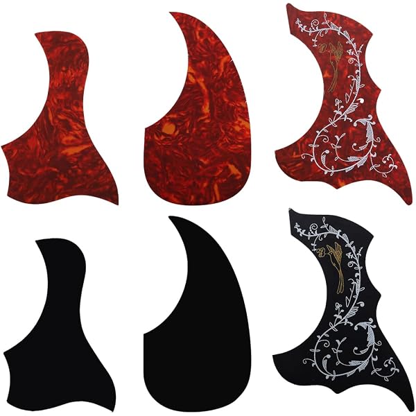 Pickguard Guitare Acoustique Auto-adhésif - 2 Pièces - Forme Goutte D'eau - Protection Contre Les Rayures
