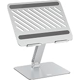 Juo Al&uuml;minyum Notebook Standı Y&uuml;kseklik ve Eğim Ayarlı Ergonomik Metal Laptop Standı 11-17 inch arası notebook diz&uuml;st&uuml; bilgis