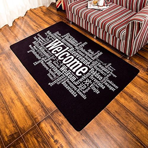 The Home Store Home Store Rectangular Carpet, Creative Personality Black Carpet Door Carpet Living Room Bedroom Room Sofa Tea Blanket Mat (Size : 80*130cm)