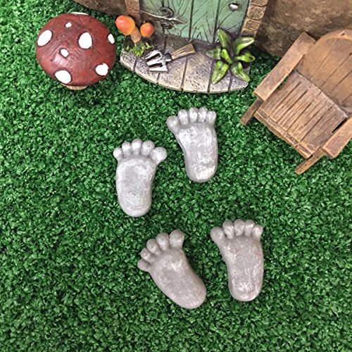 Fairy Garden UK Mini Füße Stepping Stones 10 Paar Miniatur Home Decor – Elfe Fee Pixie Hobbit Zauberhafte Geschenkidee – Höhe 3 cm - 2