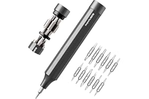 HOTO Juego de Destornilladores de Precisión 24 en 1, Kit de Herramientas Mini con 24 Puntas de Acero S2, Forma de Bolígrafo Manual, Ideal para Electrónica, Anteojos y Pulseras, Gris Pizarra- P1