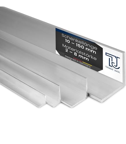 Alu-Winkel Ungleichschenklig 60x40x5 Mm, 300 Mm Lang – AlMgSi0,5, Roh, Individuell Zuschnittfähig