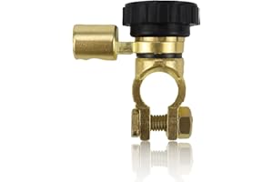 ERZEKRIM Batterieschalter Auto Batterietrennschalter Zinklegierung Batterie Trennschalter 12v Batterieklemme, für 15.5-17 mm Autobatteriekopf (Schwarz)