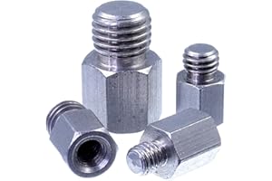 SECCARO 5 reductores M10 a M8 de acero inoxidable V2A VA A2, diseño hexagonal, rosca interior y exterior