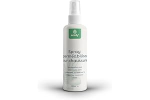 eco:fy Spray imperméabilisant pour chaussures contre l'humidité et la saleté pour tissu, cuir, tissu mélangé, membrane Gore-Tex, protection et soin 125 ml
