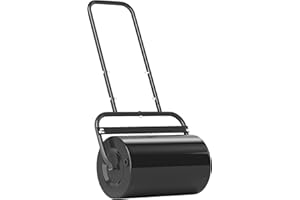 Outsunny Rouleau à Gazon Rouleau de Jardin 50 cm, Remplissage Sable Eau, poignée Ergonomique, Outil de Jardinage pour pelouse, Patio et Parc, Noir