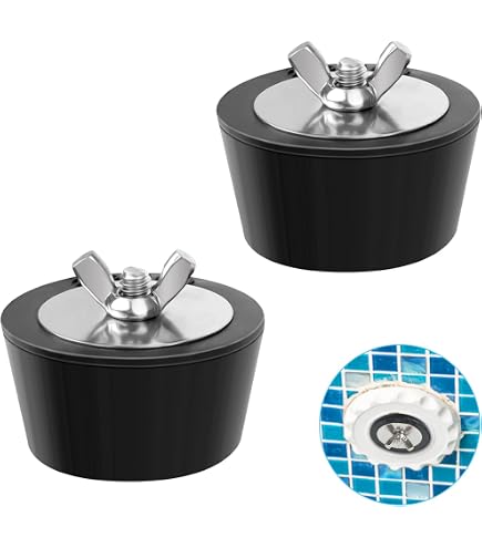 Tappo Per Tubi Piscina 20-24mm - In Gomma, Con Bottone In Acciaio, Per Invernaggio - 9