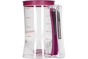 GHZSTE Dozownik do ciasta naleśnikowego, separator ciasta, dozownik do babeczek z uchwytem do wyciskania, kremowy kubek z wagą do babeczek, gofrów, mieszanki muffinek, ciasta