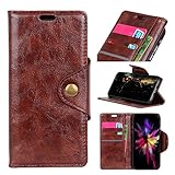 BONROY Wiko View Prime Flip case,Wiko View Prime Leather case, Luxury Slim PU Leather Flip Protective Magnetic Wallet Cover with Card Slot and Stand Feature Phone Case for Wiko View Prime - brown