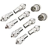 10 PCS Metal TV Aerial Co-Axial Plug, 5x Female & 5x Male TV Aerial Coaxial Cable Connectors Adaptor, Coaxial/Coax RF Cable P