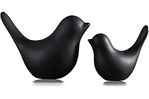 FANTESTICRYAN Small Animal Statues Home Decor Modern Style Black Decorative Ornaments for Living Room, Bedroom, Office Desktop, Cabinets