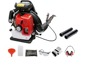 Dealourus 75cc Backpack Leaf Blower – Ultra-Powerful 240MPH Petrol Garden Blower with Anti-Vibration Design, Lightweight Build & Ergonomic Support Straps - Easy-Start Up