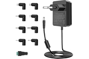 AMZFWING Alimentation 5V DC, Adaptateur d'alimentation AC 100V ~ 240V pour 5Volt 5Vdc 3A 2A 1.5A 1A 0.5A Bande Lumineuse LED Pistolet de Massage Platine Vinyle Routeur etc..