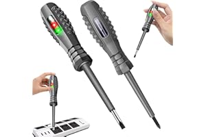 TAIMEIMAO Cacciavite Cercafase,Cacciavite Tester di Tensione 24-250 V,Cacciavite Magnetico 2 in 1 ad Alta Coppia,Giravite Tester,Set Cacciavite Rilevatore Tensione Penna,Cacciavite Sensore di Corrente