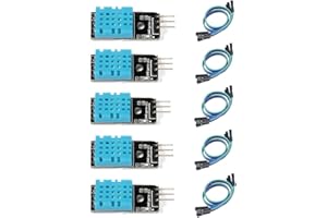 HiLetgo 5pcs Temperature Humidity Sensor Module Digital Temperature Humidity Sensor 3.3V-5V Humidity Measure Range 20%-95% Temperature Measure Range 0-50℃ Celsius with Dupont Wires