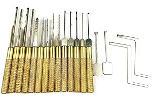 TPM GO 18pcs Dimple Lock Pick Tools with Round Handle,Pick UK Door Lock Quickly
