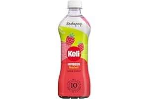 ‎SODAPOP Sodapop Keli Sirup Himbeer, fruchtiges Getränkekonzentrat, kalorienarm, 1 Flasche ergibt 10 L Fertiggetränk, 500 ml
