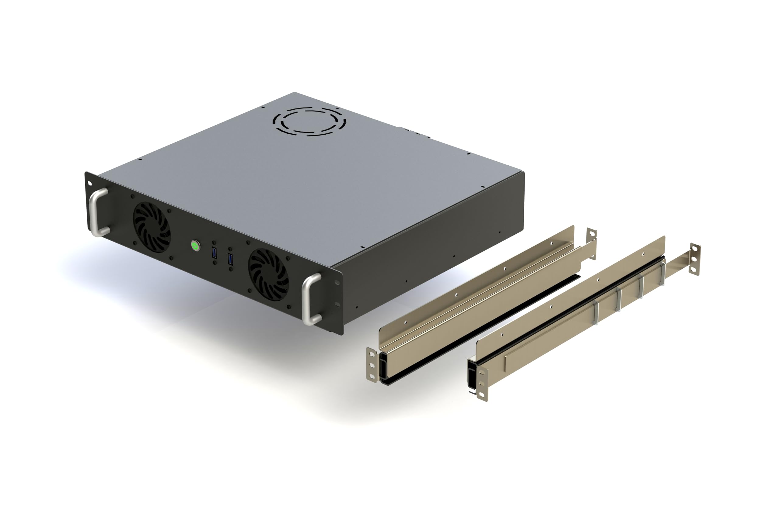 XtremeMiner 2U NAS Server Chassis Frame for 19 Inch U Rack (with Telescopic channel)