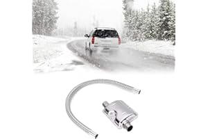 EVENTUALX tubo escape acero Delstahl 120 cm, kit tubo escape para gases escape para vehículos diésel, calefacción aire estacionario