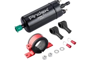 Pindex 12V Electric High Pressure Fuel Pump 0580464070, External Inline Fuel Pump with Bracket