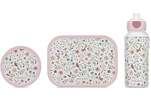 Mepal - Set de Almuerzo Campus - Fiambrera para Niños con Botella Pop-up, Fiambrera y Cajita para fruta - Set de Almuerzo para el Colegio o para Llevar - Sin BPA - 400 + 750 + 300 ml - Fairy Wonders