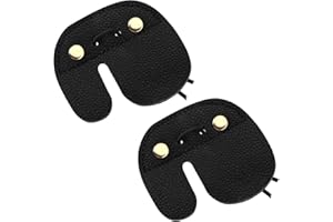 YINETTECH Lot de 2 protections en cuir pour tir à l'arc - Double épaisseur - Équipement d'entraînement au tir à l'arc - Noir