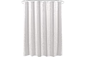 arteneur® - Ornamenti Bianchi - Tenda Doccia Antimuffa 180x200 Cm Tessuto Impermeabile, Opaca, Waterproof E Lavabile In Lavatrice. Tenda Bagno Vasca Moderna Di Design Con 12 Anelli Inclusi