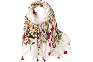FAIRYGATE Scarf Women Long Winter Spring Soft Warm Scarves for Women Ladies with Tassel Shawls Wraps