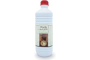 La Baille Huile de Lin et Essence de Térébenthine - Mélange 50/50 d'Huile de Lin Crue et de Térébenthine pour le Traitement du Bois et Autres Matériaux en Intérieur ou Extérieur (Bouteille de 1 Litre)