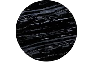 HOOZ CasaXXl Glasplatte für Kaminofen und Tischplatte in Ø90cm Marmor Optik, Schutzplatte mit 6mm ESG Sicherheitsglas, Funkenschutzplatte, Glasboden für Kamin