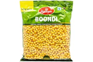 SARAS FLAVOURS OF ASIA Haldiram's Boondi Plain - 200G (Pack of 6) | Crunchy Indian Snack | Ideal for Raita, Snacks & Garnishing | Authentic & Ready-to-Eat | Gram Flour Snack