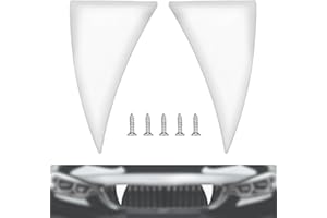 Fukaisu 2pz Decorazione Auto di Halloween, Denti da Vampiro Bianchi Divertenti Corna da Diavolo Zanne Impermeabili per Auto Accessori Veicoli di Halloween per Il Fai da Te del Tuo Veicolo