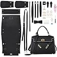 WADORN DIY PU Leather Top Handle Bag Making Materials Set, DIY Women Designer Bag Sewing Kit Handmade Trendy Satchel Purse Making Supplies Personalized Crossbody Shoulder Bag Craft Kits, 21.5x15cm