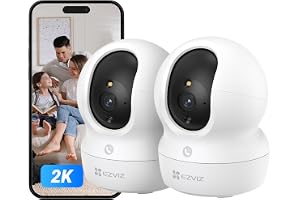 EZVIZ CP1 Pro 2K 2PK Wifi Kamera Inomhus, 360° Övervakningskamera Inomhus med Mänsklig Upptäckt, Brusdetektering, Inomhus Kam