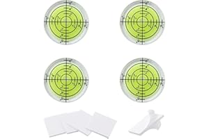 Catelves 4 Stück Ø 32 mm Durchmesser Wasserwaage Klein, Mini, Libelle, Wohnmobil, Wohnwagen, Elektriker, Spirit Level