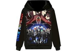 westtrend Assassination Classroom Capuche Unisexe Anime Personnage 3D Impression Pull à Capuche lâche décontracté Noir Sweat Hauts