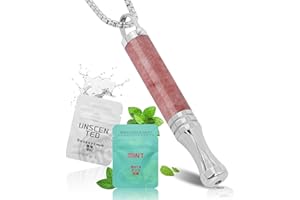 HOKHIM Vape Necklace,Tiger Eye Stone Breathlace,For Anxiety Relief,Breathing Exercises,Meditation,Christmas Valentine's Day Birthday Gift for Father,Women,Men