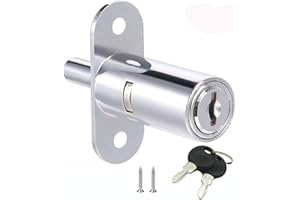 YOUTU® Schrankschloss Schiebetür Druckzylinder verschiedensperrend Möbel-Zylinder, Bolzenschloss Schiebetürenschloss Zylinder-Ø 19 mm Druck-Zylinderschloss Schrankschloss Möbelschloss (22MM)