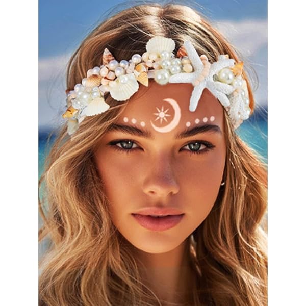 Leuchtender Seestern-Haarkamm Mit LED & Perlen - Brautschmuck Für Strandhochzeit & Meerjungfrau-Kostüm