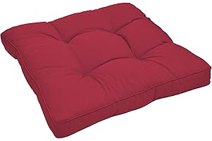 Beautissu Cojines Lounge Exterior XLuna Asiento Muebles Mimbre jardín Acolchado Grueso ca. 70x70x10 cm Rojo - colchonetas cómodas para Bancos y sillones - Cojin Asiento o Respaldo